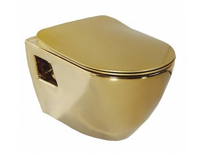 Sapho Paula TP325.00010 WC závěsné 35,5 x 50 cm zlatá