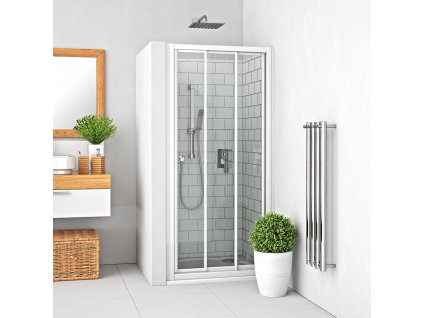 Roth PD3N/800 sprchové dveře s oboustranným vstupem 80 x 190 cm 413-8000000-04-02 bílá / transparent