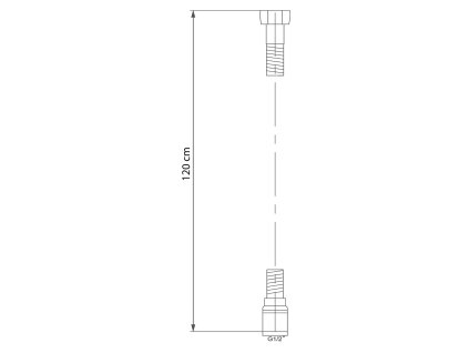 Sapho Softflex 1208-10 sprchová plastová hadice 120cm metalická stříbrná / chrom