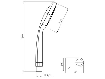 Aqualine Betty 11453 sprchová souprava chrom
