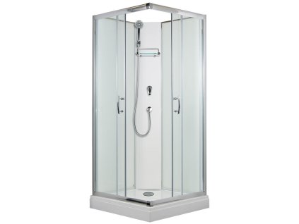 2588 11 sprchovy box smaragd model 1 ctverec s vanickou z liteho mramoru cire sklo