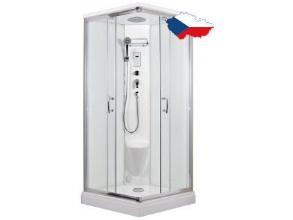 Arttec Smaragd 87 x 87 x 209 cm parní sprchový box model 8 PAN01288 čiré sklo