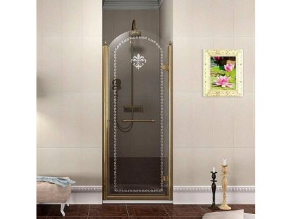 Gelco Antique GQ1380RC sprchové dveře 80 x 190 cm bronz pravé