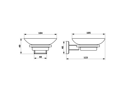 Sapho Colorado 6911 mýdlenka chrom sklo satin