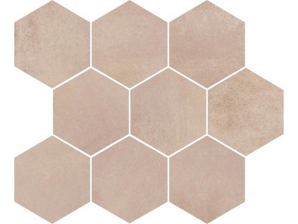 Opoczno Arlequini mosaic hexagon 28x33,7 cm