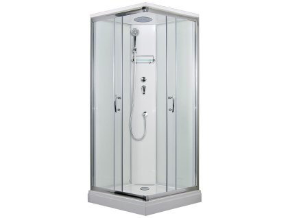 3383 12 sprchovy box smaragd model 1 ctverec se stropem a vanickou z liteho mramoru cire sklo