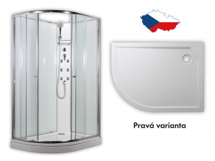 Arttec SIRIUS - masážní sprchový box model 4 chinchila pravá PAN04556