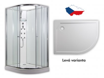 Arttec SIRIUS - masážní sprchový box model 5 chinchila levá PAN04557