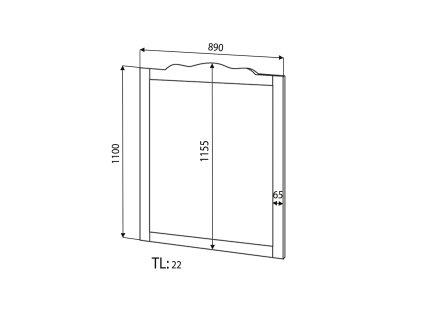 Sapho Retro 1679 zrcadlo 89 x 115 cm buk