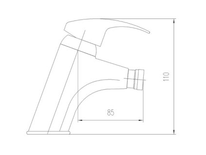 Aqualine Kasiopea 1107-03 bidetová baterie stojánková páková