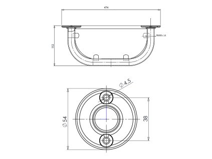 Aqualine White Line 8001 polička se sklem