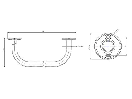 Aqualine White Line 8004 pevný sušák 40 cm