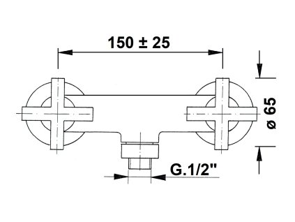 Sapho Axia 586 sprchová baterie nástěnná 150 mm kohoutková