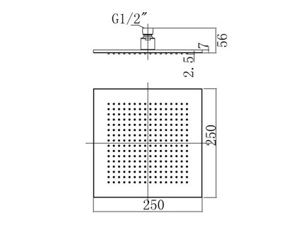 Sapho 1203-05 hlavová sprcha  25 cm chrom