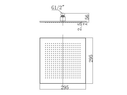 Sapho 1203-06 hlavová sprcha 30 cm chrom
