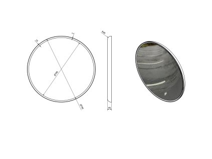 Sapho Float O 74 cm zrcadlo s LED osvětlením 22574 bílá