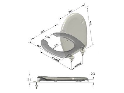 Sapho Uran Project 1010 wc sedátko pro tělesně postižené