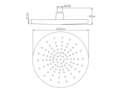 Sapho 1203-02 hlavová sprcha Ř 23 cm chrom