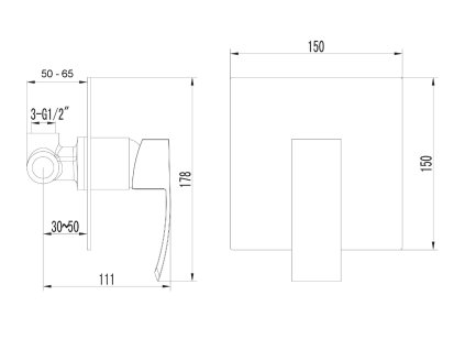 Sapho GINKO 1101-41 sprchová podomítková baterie páková 1 výstup