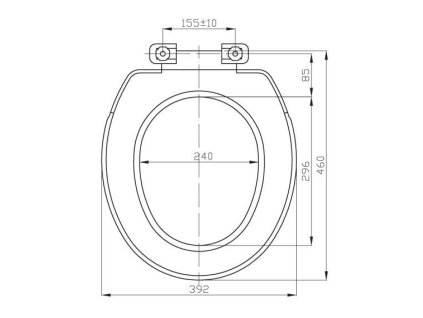 Aqualine Helena 3550 WC sedátko bílé