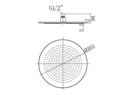 Sapho 1203-03 hlavová sprcha Ř 30 cm chrom