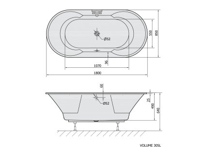 Polysan IO 180 x 85 cm vana oválná akrylátová 16611
