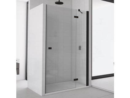 SanSwiss Ronal ANNEA Black 120 cm pravé sprchové dveře sklo Transparent AN13D12000607