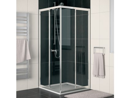 SanSwiss Ronal ECO-LINE 100 cm levé sprchové dveře sklo Durlux ECOG10005022