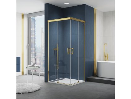 SanSwiss Ronal CADURA 90 cm levé sprchové dveře sklo Shade CAE2G0901268