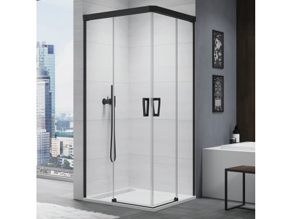SanSwiss Ronal CADURA 80 cm pravé sprchové dveře sklo Transparent CAE2D0800607
