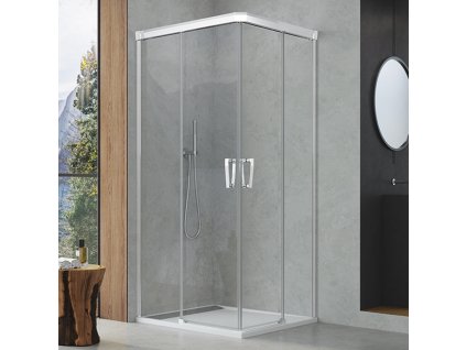 SanSwiss Ronal CADURA 100 cm pravé sprchové dveře sklo Transparent CAE2D1005007