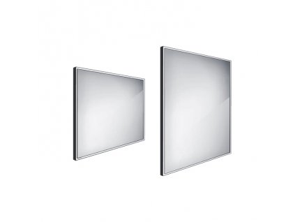 Nimco 13000 LED zrcadlo podsvícené 80 x 70 cm bez senzoru černé ZPC 13003-90
