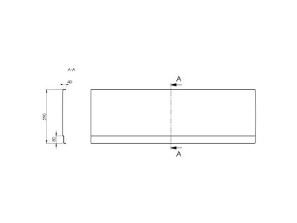 Polysan Plain Nika 72552 panel 185 x 59 cm