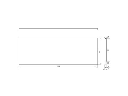 Polysan Plain Nika 72534 panel 175 x 59 cm