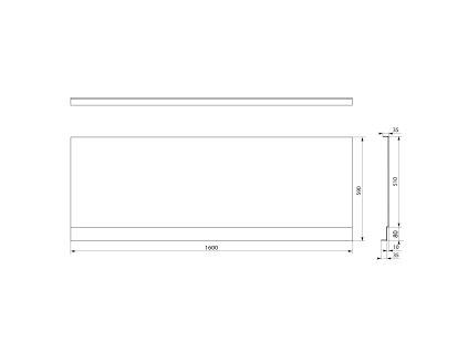 Polysan Plain Nika 72505 panel 160 x 59 cm