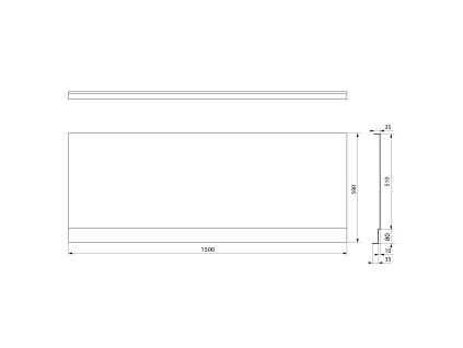 Polysan Plain Nika 72496 panel 150 x 59 cm
