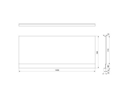 Polysan Plain Nika 72487 panel 140 x 59 cm