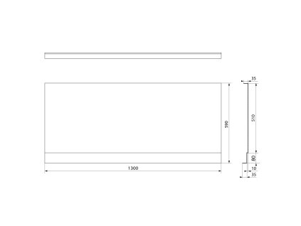 Polysan Plain Nika 72478 panel 130 x 59 cm