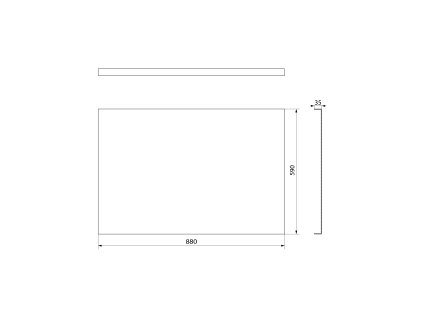 Polysan Plain 88 x 59 cm 72705 panel boční