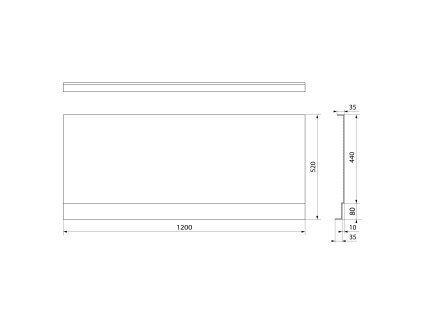 Polysan Couvert NIKA 72853 panel čelní 120 x 52cm