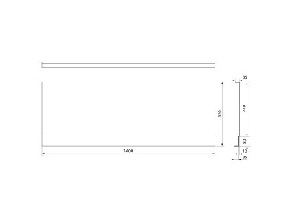 Polysan Couvert NIKA 72851 panel čelní 140 x 52cm