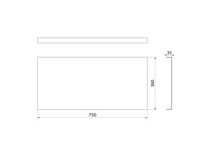 Polysan Deep Plain 89746 panel boční 75 x 36cm