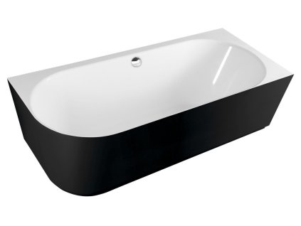Polysan SUSSI R 160 x 70 x 49,5 cm 80219R vana volně stojící černá/bílá