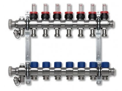 Sanha 7 okr. G1" 1VT07DM nerezový rozdělovač pro podlahové topení