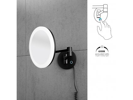 Nimco ZK 20265-90 kosmetické LED zrcátko podsvícené černé