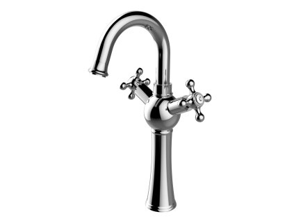 7828 vysoka stojankova umyvadlova baterie retro i chrom