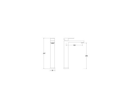 12104 vysoka stojankova umyvadlova baterie modern i chrom