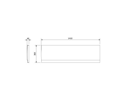 Polysan DEEP PLAIN 72955 čelní panel 140 x 36 cm pravý