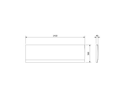 Polysan DEEP PLAIN 72954 čelní panel 140 x 36 cm levý