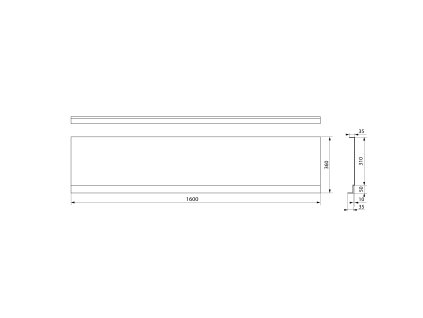 Polysan DEEP PLAIN NIKA 73202 panel 160 x 36 cm